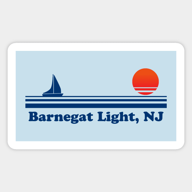 Barnegat Light, NJ - Sailboat Sunrise Sticker by GloopTrekker